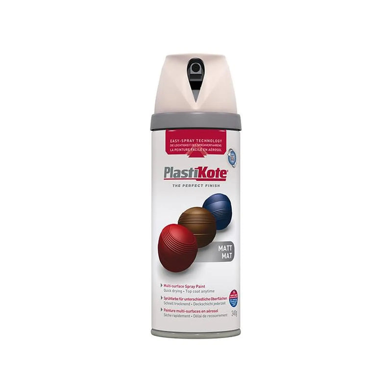 Plastikote Twist & Spray Matt Antique White 400ml