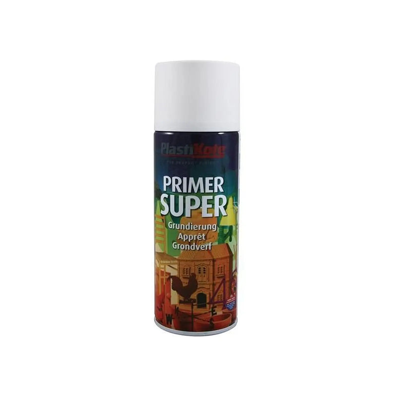 Plastikote Super Spray Primer White 400ml