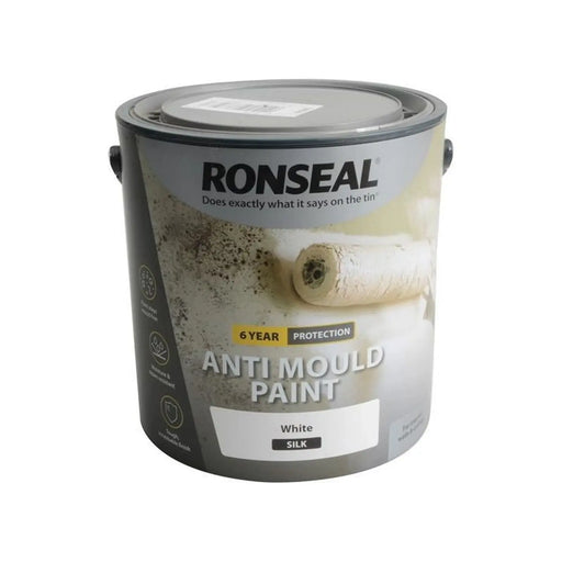 Ronseal 6 Year Anti Mould Paint White Silk 2.5 litre