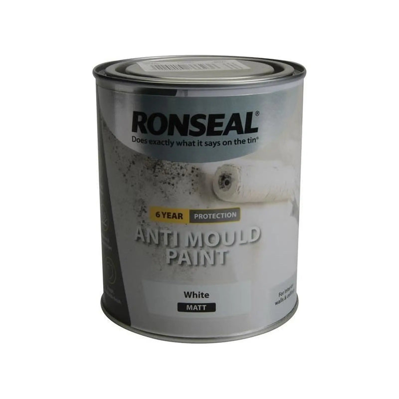 Ronseal 6 Year Anti Mould Paint White Matt 2.5 litre