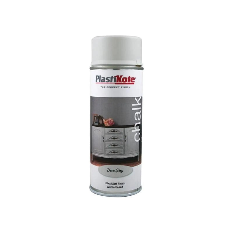 Plastikote Chalk Finish Spray Dove Grey 400ml