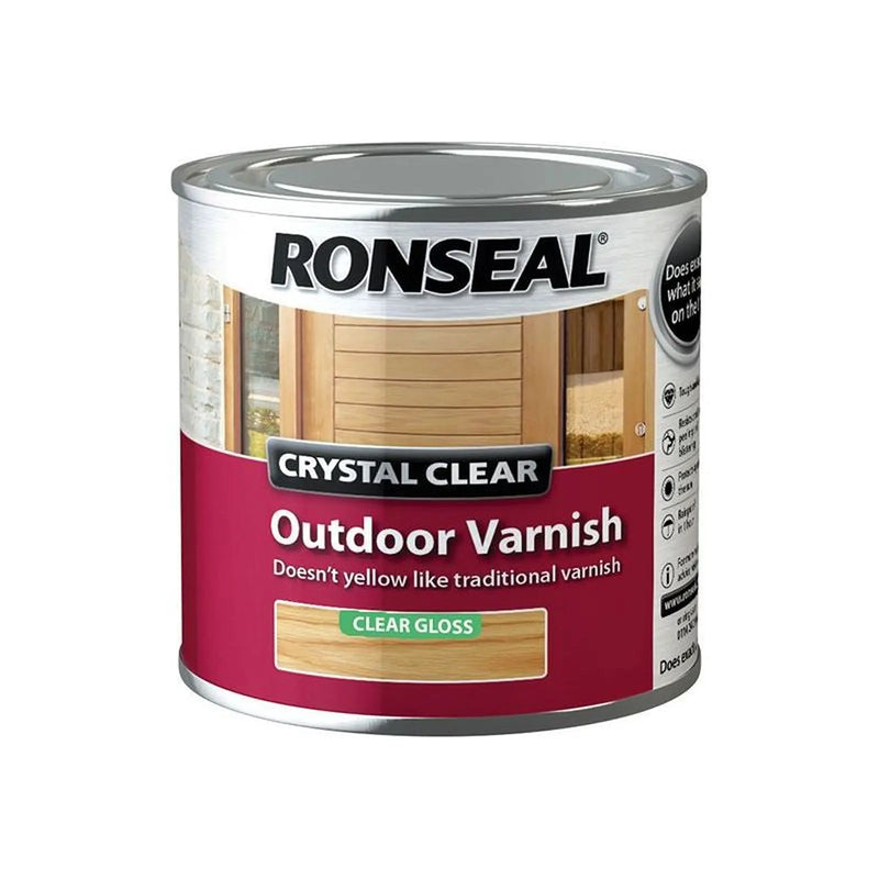 Ronseal Crystal Clear Outdoor Varnish Matt 250ml