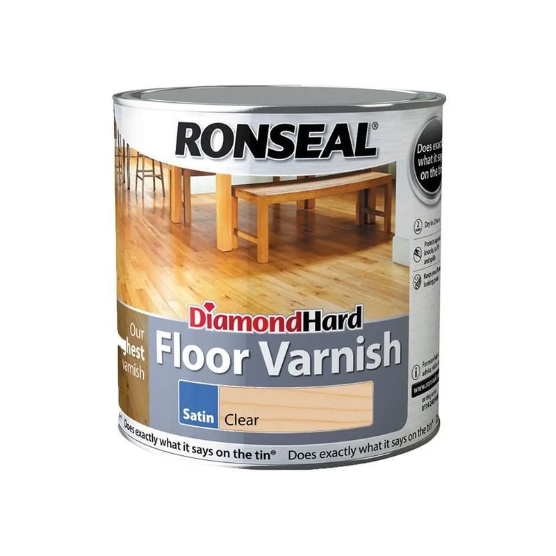 Ronseal Diamond Hard Floor Varnish Satin 2.5 litre