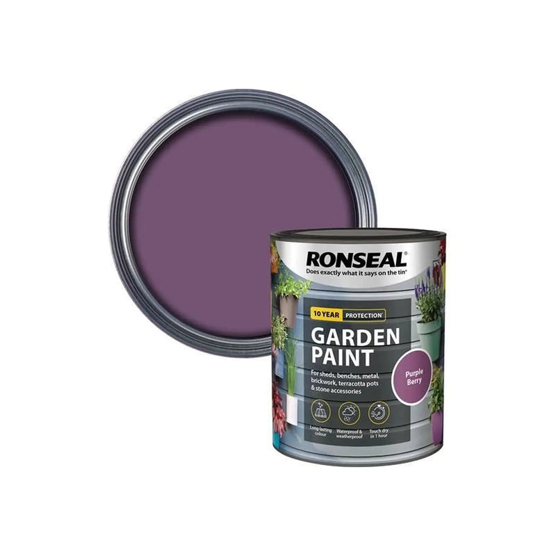 Ronseal Garden Paint Purple Berry 750ml