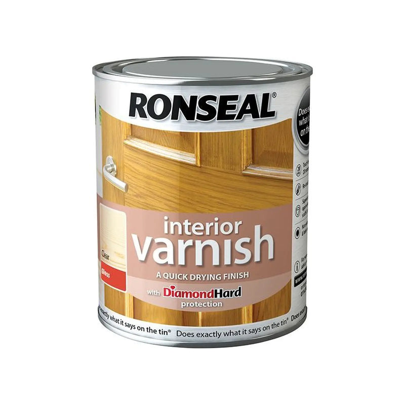 Ronseal Interior Varnish Quick Dry Gloss Clear 2.5 litre