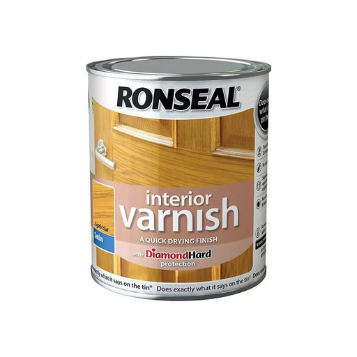 Ronseal Interior Varnish Quick Dry Satin Light Oak 750ml