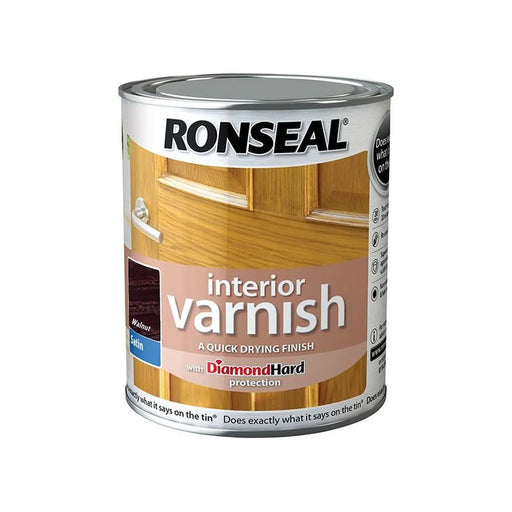 Ronseal Interior Varnish Quick Dry Satin Walnut 750ml