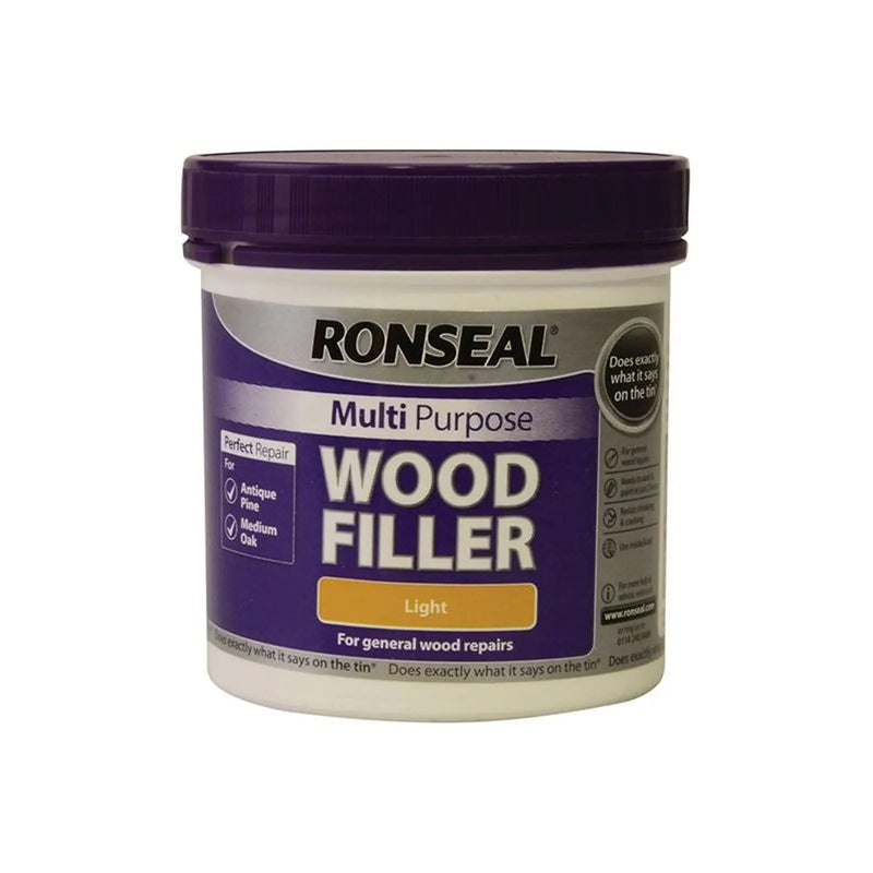 Ronseal Multipurpose Wood Filler Tub Light 465g