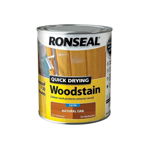 Ronseal Quick Drying Woodstain Satin Natural Oak 750ml