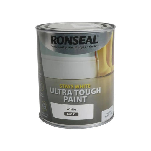 Ronseal Stays White Ultra Tough Paint Gloss White 750ml