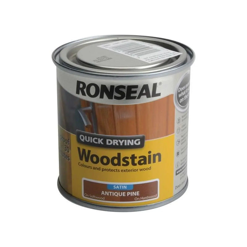 Ronseal Quick Drying Woodstain Satin Antique Pine 250ml