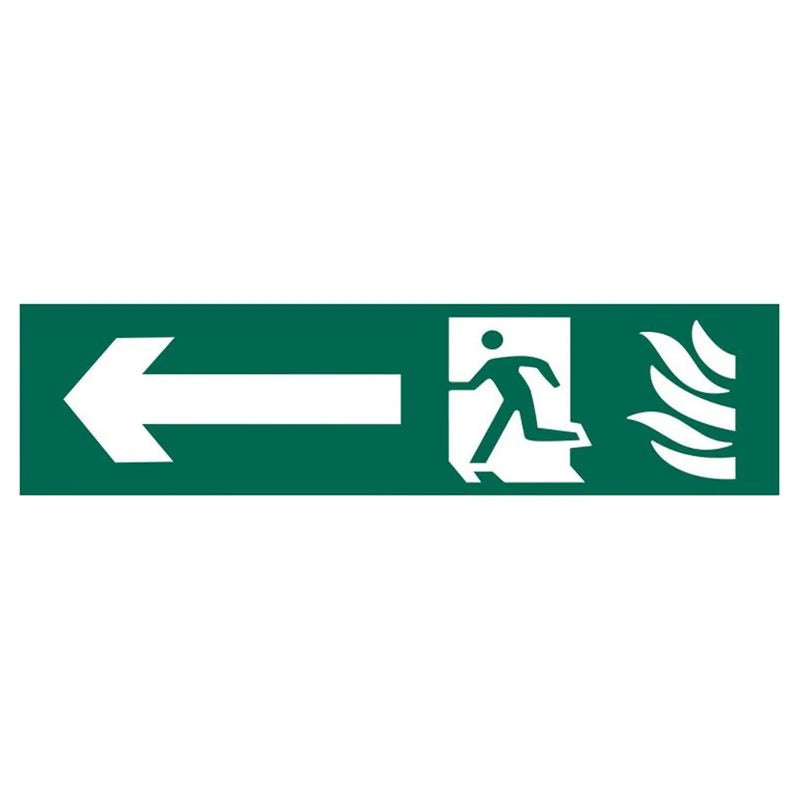 Scan Running Man Arrow Left - PVC Sign 200 x 50mm