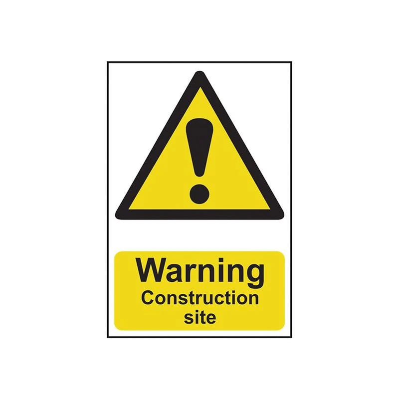 Scan Warning Construction Site - PVC Sign 200 x 300mm