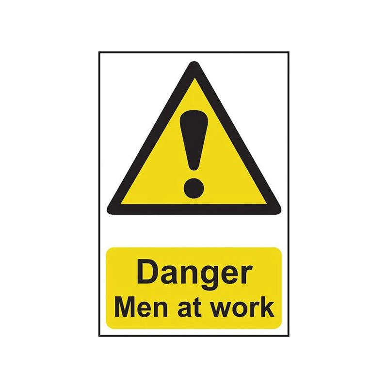 Scan Danger Men At Work - PVC Sign 200 x 300mm