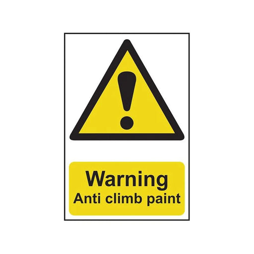 Scan Warning Anti Climb Paint - PVC Sign 200 x 300mm