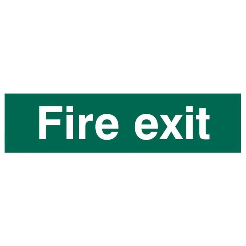 Scan Fire Exit Text Only - PVC Sign 200 x 50mm