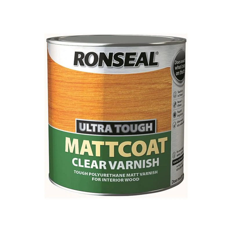 Ronseal Ultra Tough Mattcoat Internal Clear Varnish 2.5 litre