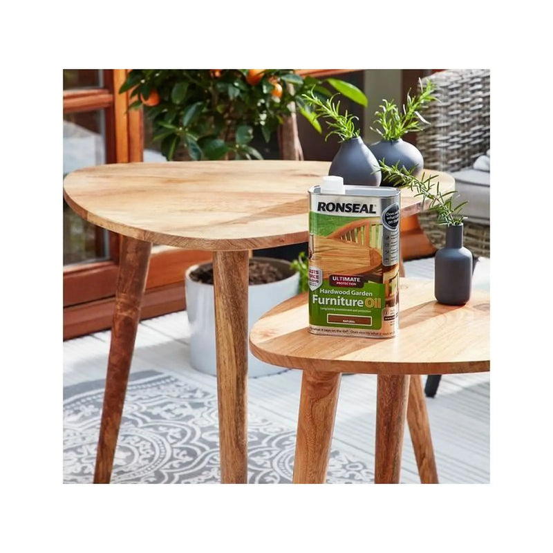 Ronseal Ultimate Protection Hardwood Garden Furniture Oil Natural 1 litre