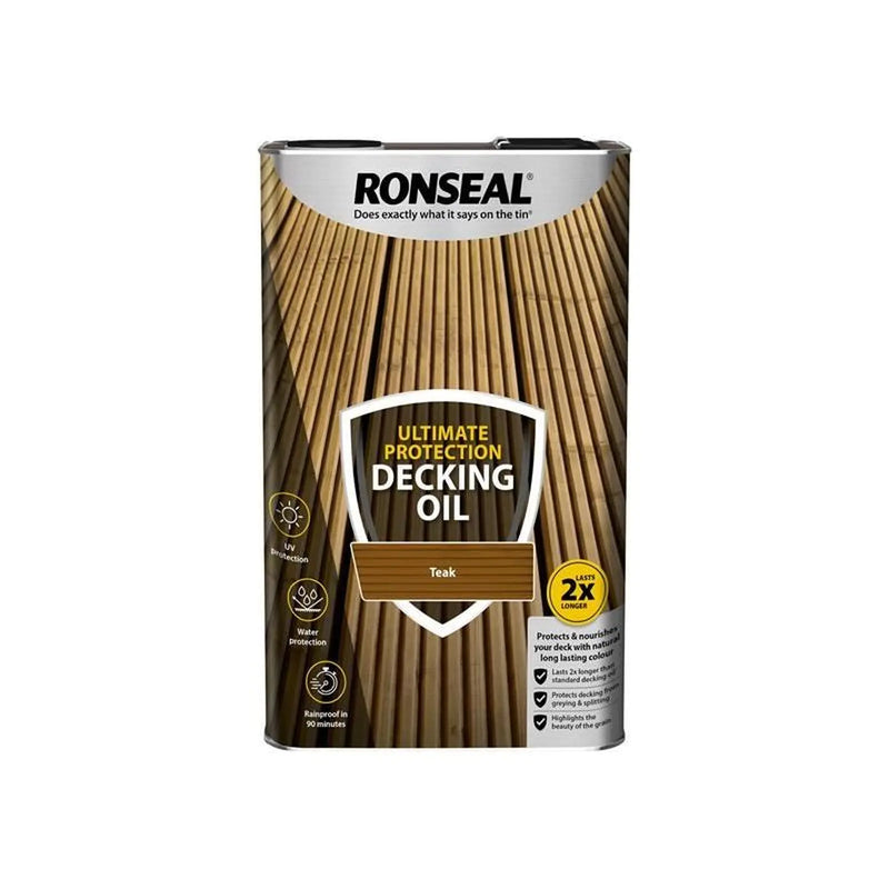 Ronseal Ultimate Protection Decking Oil Teak 5 litre