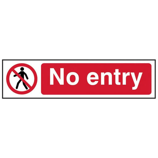 Scan No Entry - PVC Sign 200 x 50mm