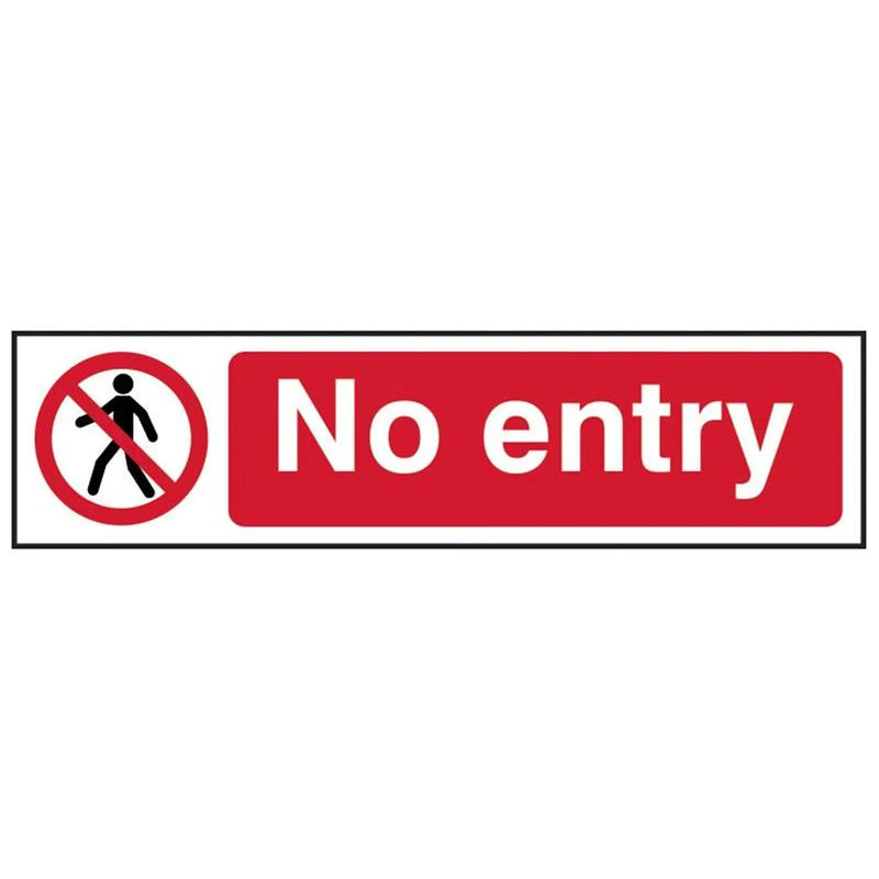 Scan No Entry - PVC Sign 200 x 50mm