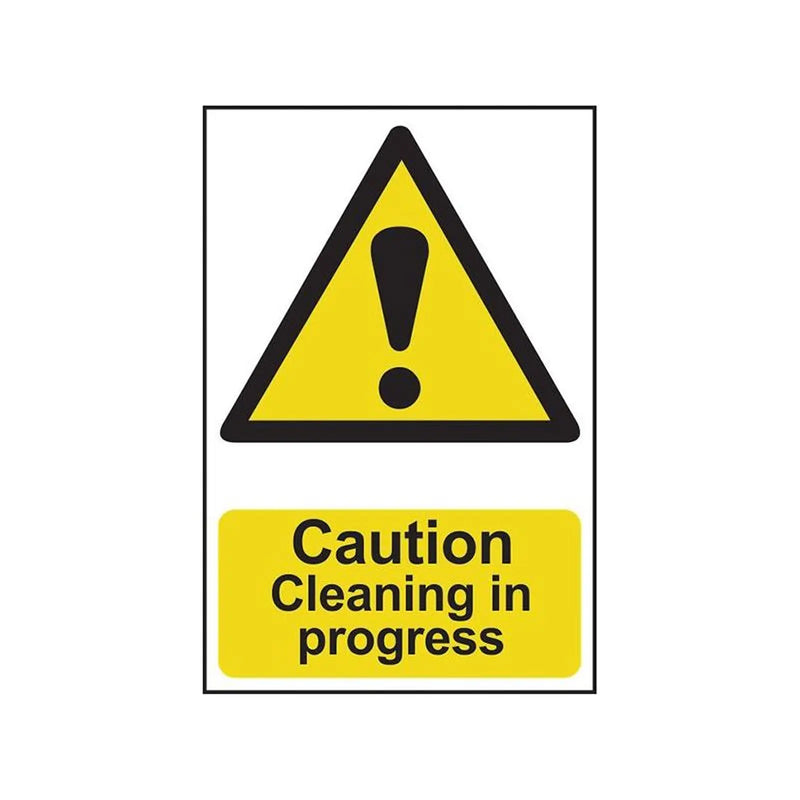 Scan Caution Cleaning In Progress - PVC Sign 200 x 300mm