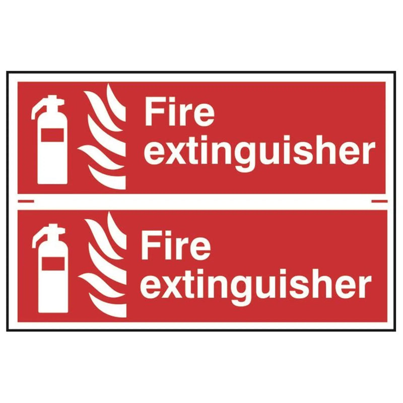 Scan Fire Extinguisher - 2 PVC Signs 300 x 100mm