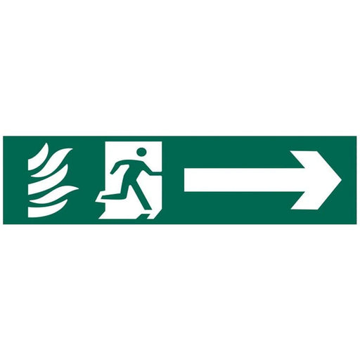 Scan Running Man Arrow Right - PVC Sign 200 x 50mm
