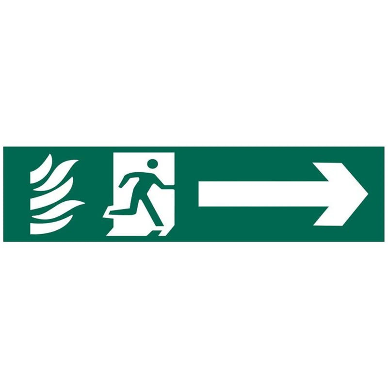 Scan Running Man Arrow Right - PVC Sign 200 x 50mm