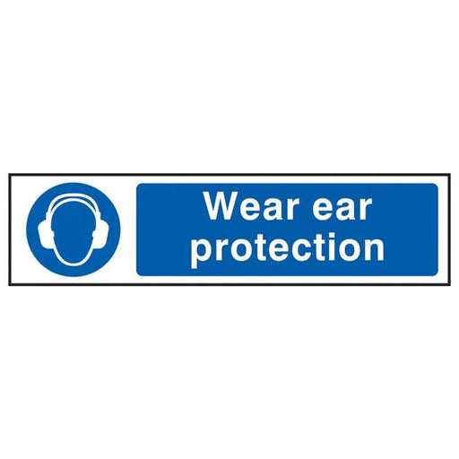 Scan Wear Ear Protection - PVC Sign 200 x 50mm