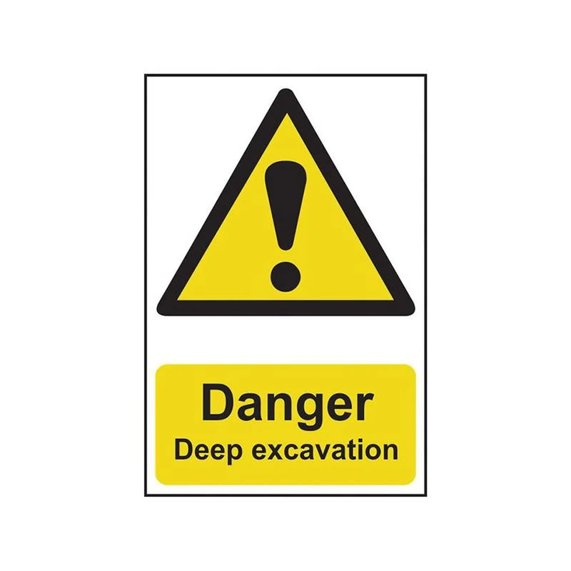 Scan Danger Deep Excavation - PVC Sign 400 x 600mm