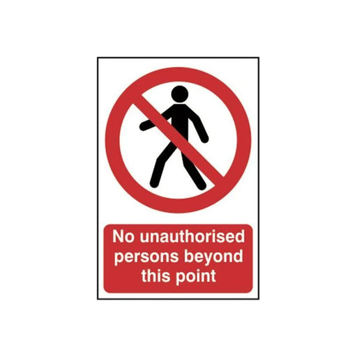 Scan No Unauthorised Persons Beyond This Point - PVC Sign 200 x 300mm