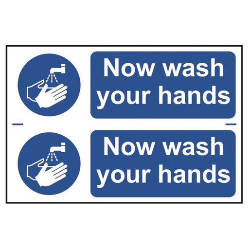 Scan Now Wash Your Hands - PVC Sign 300 x 200mm