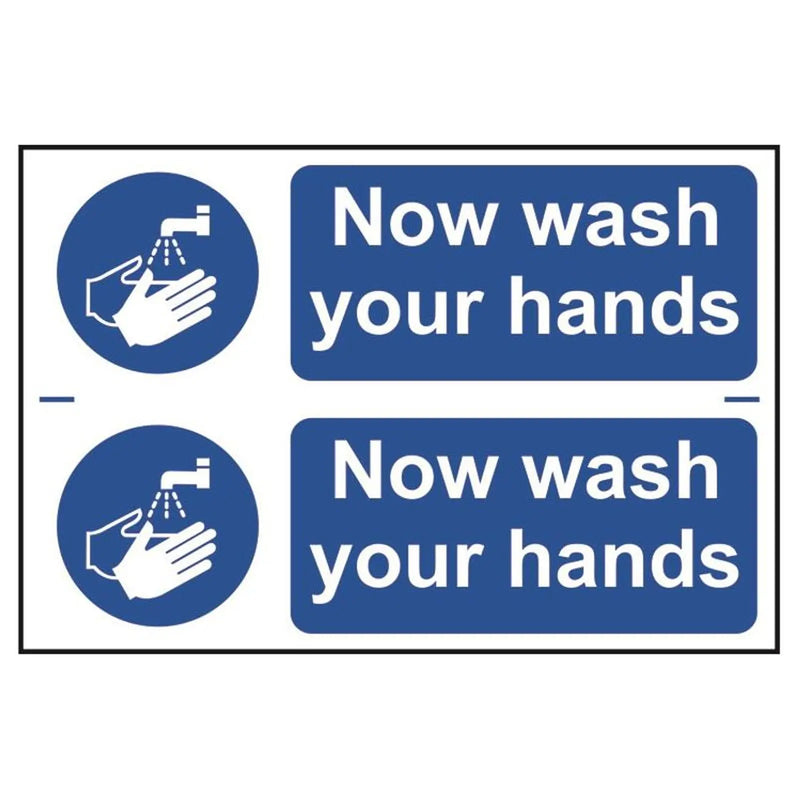 Scan Now Wash Your Hands - PVC Sign 300 x 200mm