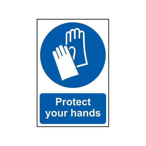 Scan Protect Your Hands - PVC Sign 200 x 300mm