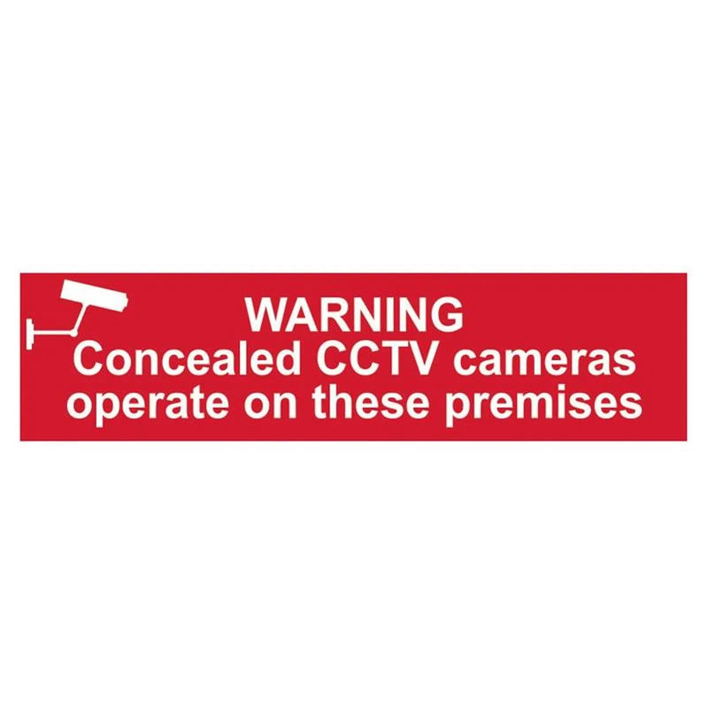 Scan Warning Concealed CCTV Camera - PVC Sign 200 x 50mm