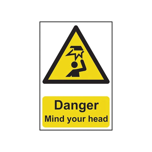 Scan Danger Mind Your Head - PVC Sign 200 x 300mm