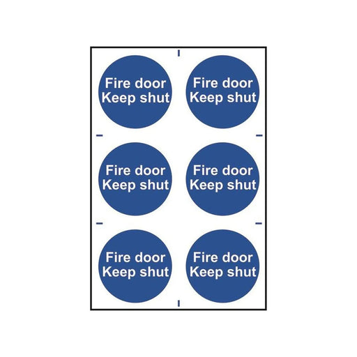 Scan Fire Door Keep Shut - 6 PVC Signs 100 x 100mm
