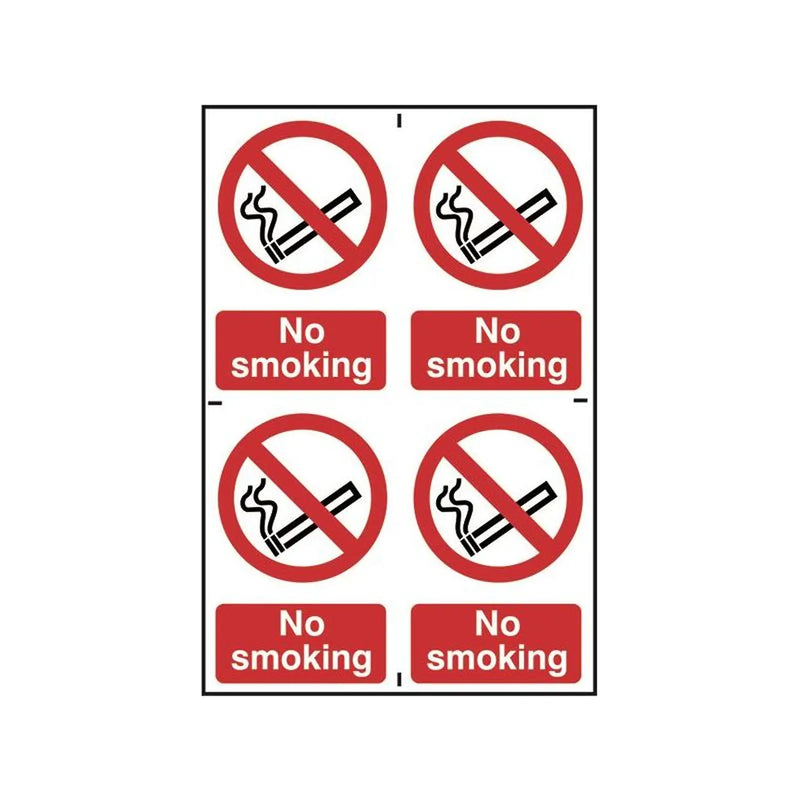 Scan No Smoking - 4 PVC Signs 100 x 150mm