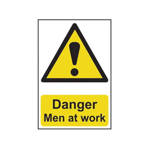 Scan Danger Men At Work - PVC Sign 400 x 600mm