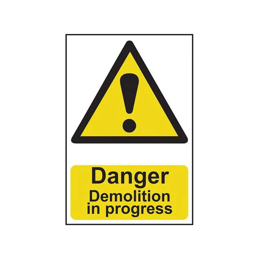 Scan Danger Demolition In Progress - PVC Sign 400 x 600mm