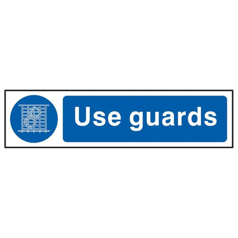 Scan Use Guards - PVC Sign 200 x 50mm