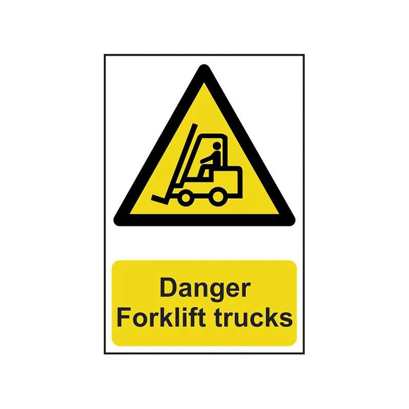 Scan Danger Forklift Trucks - PVC Sign 200 x 300mm
