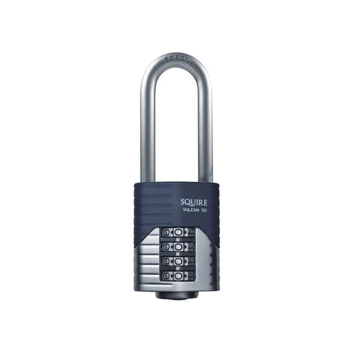 Squire Vulcan Long Boron Shackle Combination Padlock 50mm