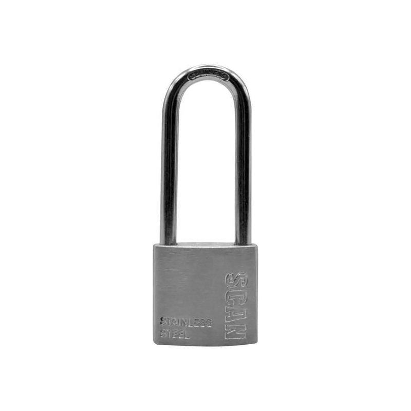 Scan Stainless Steel Padlock 32mm Long Shackle