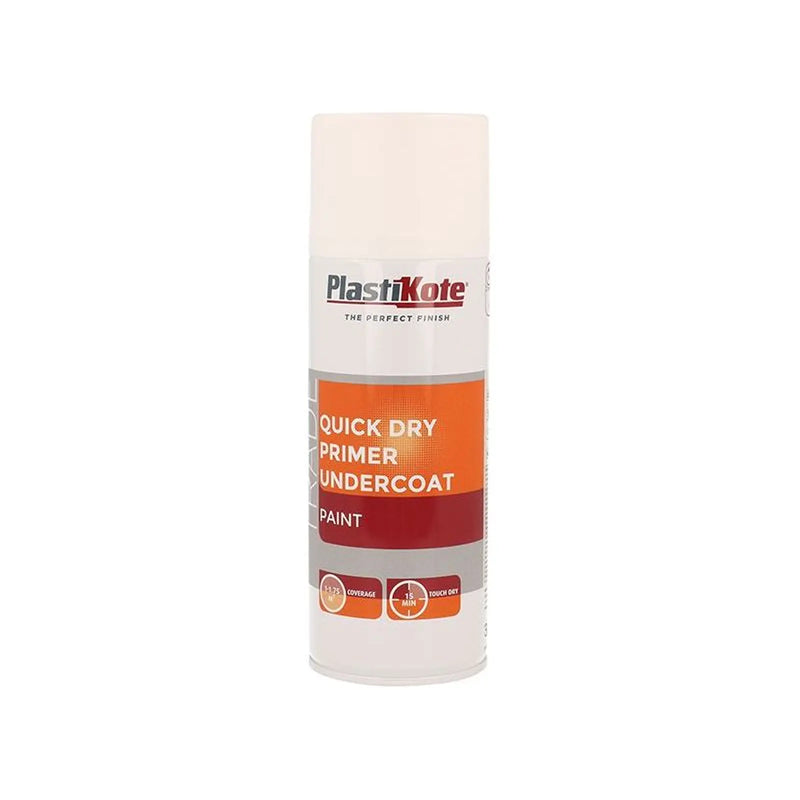 Plastikote Trade Quick Dry Primer Spray White 400ml