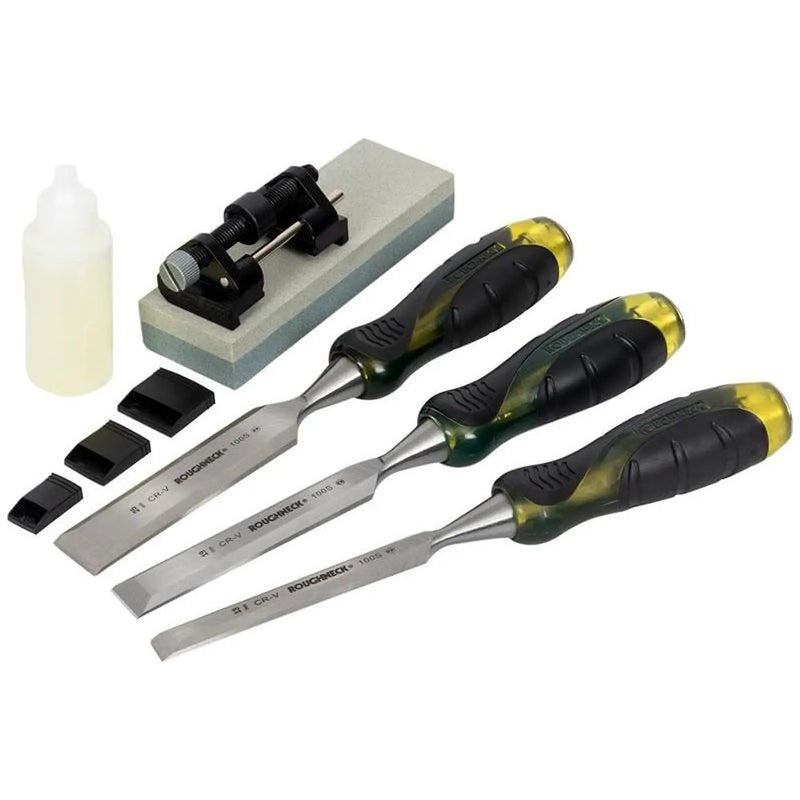 Roughneck Bevel Edge Chisel & Sharpening Kit, 6 piece