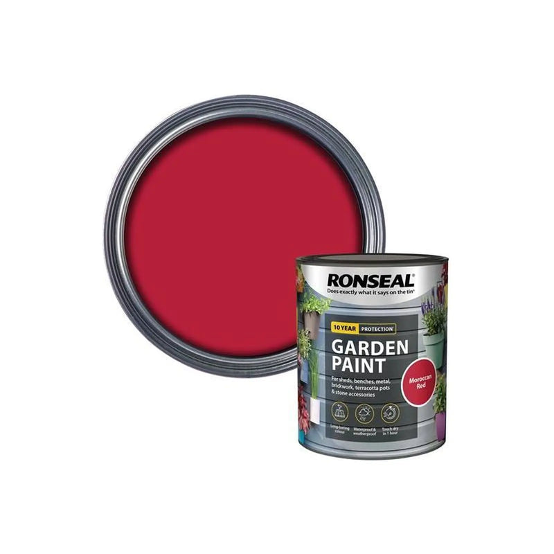 Ronseal Garden Paint Moroccan Red 750ml