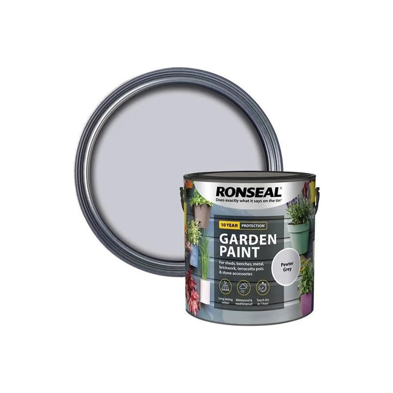 Ronseal Garden Paint Pewter Grey 2.5 litre