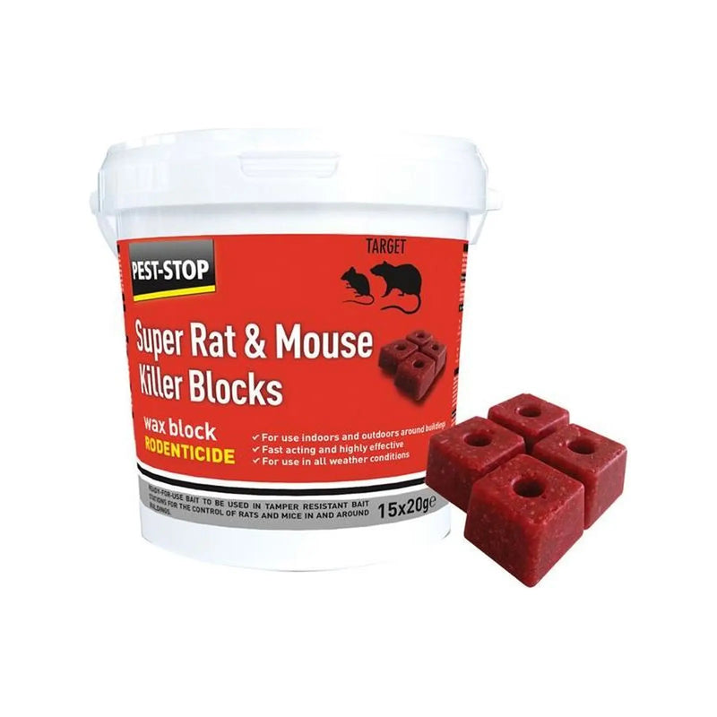 Pest-Stop (Pelsis Group) Super Rat & Mouse Killer Wax Blocks